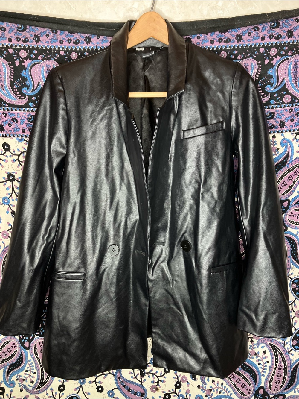 Hatch faux leather vegan coat